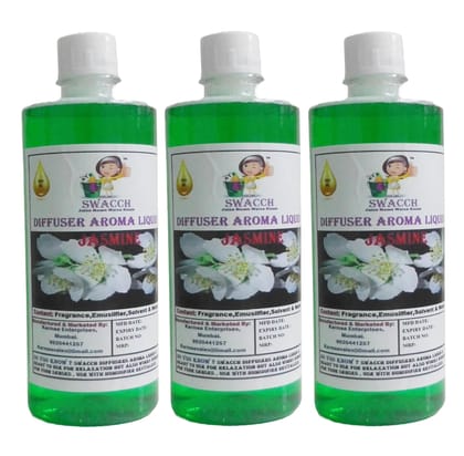 Swacch Diffuser Aroma Liquid (500ml) (Pack of 3) Jasmine