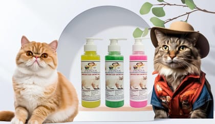 SWACCH Premium Shampoo for American Bobtail (200ML) (Combo Pack of 3) Lemon, NEEM ALOVERA & Rose