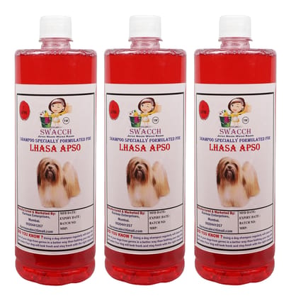 SWACCH Shampoo Specially FORMULATED for Lhasa APSO (1 Litre) (Combo Pack of 3) Strawberry