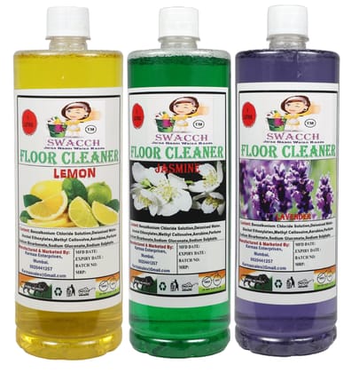 HOME CARE COMBO FLOOR CLEANER (1 Litre) (Pack of 3) Lemon, Jasmine & Lavender