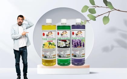 HOME CARE COMBO FLOOR CLEANER (1 Litre) (Pack of 3) Lemon, Jasmine & Lavender
