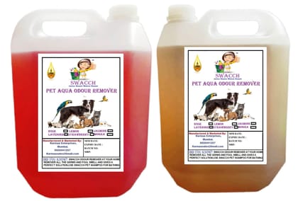 Swacch PET Aqua Odour Remover (5 Litre) (Pack of 2) Jasmine & Lavender