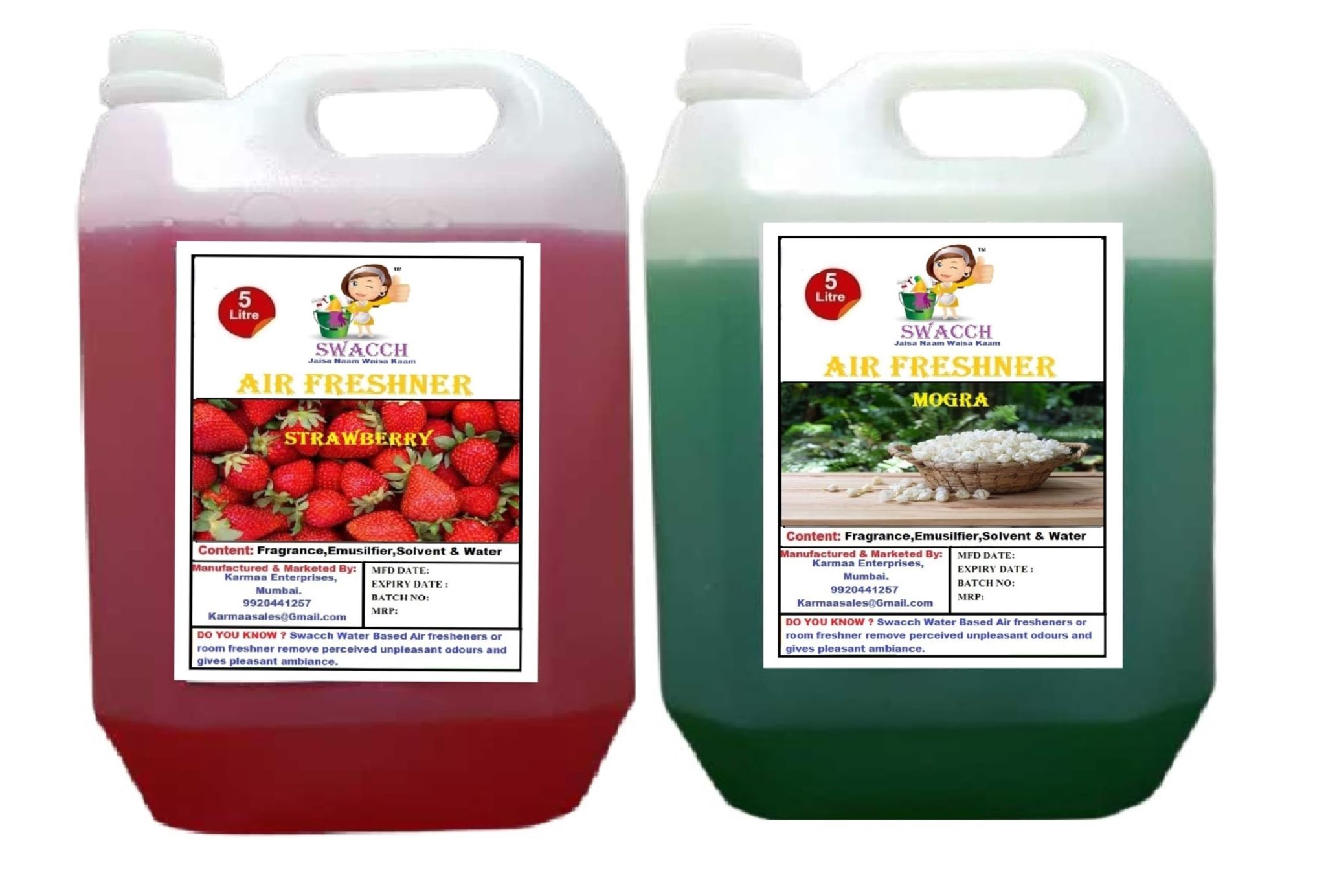 Swacch Air Freshner (5 Litre) (Pack of 2) Strawberry & Mogra