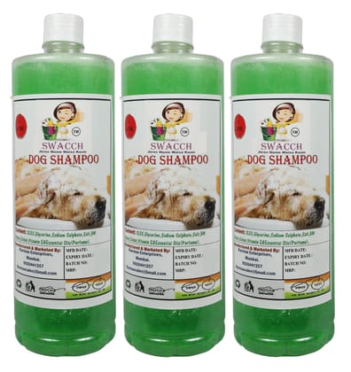 SWACCH Dog Shampoo (1 Litre) (Pack of 3) NEEM ALOVERA