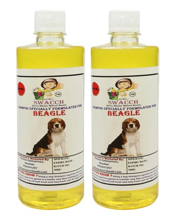 Swacch Shampoo Specially Formulated for Beagle (500ml) (Pack of 2) Lemon