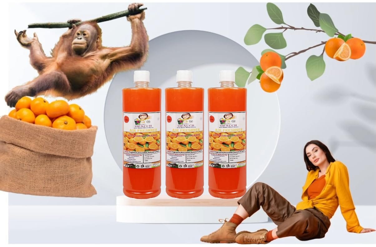 Swacch AIR FRESHNER (1 Litre) (Pack of 3) Orange