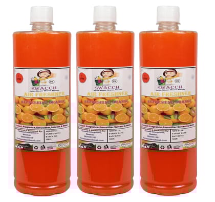 Swacch AIR FRESHNER (1 Litre) (Pack of 3) Orange