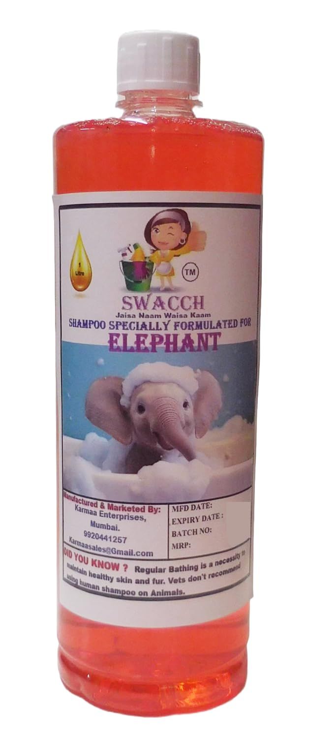 Swacch Shampoo Specially Formulated for Elephant (1 Litre) Jasmine