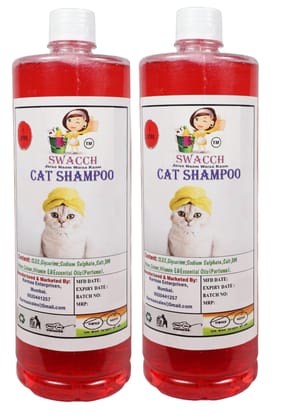 SWACCH CAT Shampoo (1 Litre) (Combo Pack of 2) Jasmine