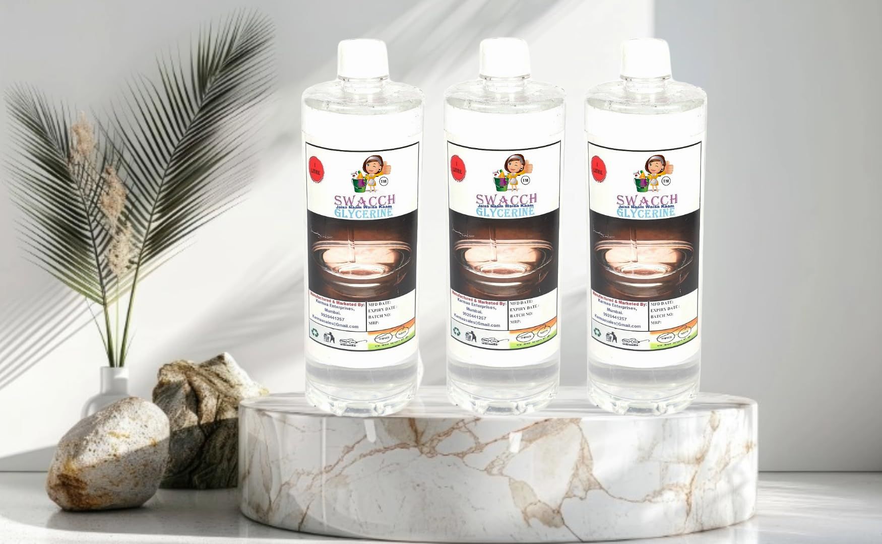 Swacch GLYCERINE (1 Litre) (Pack of 3)