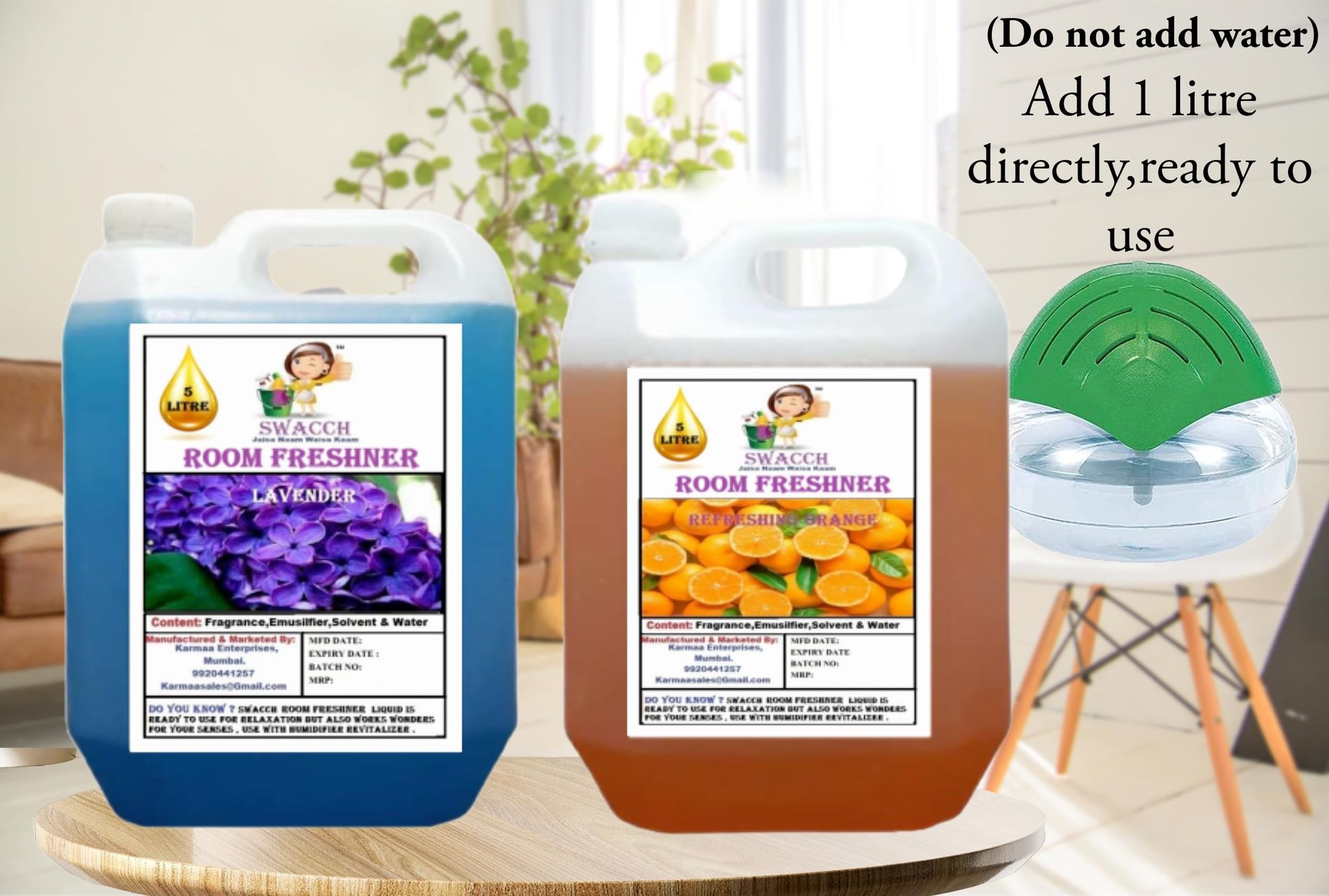 Swacch Room Freshner (5 Litre) (Pack of 2) Lavender & Orange