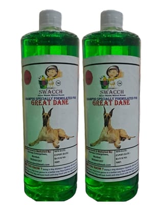 Swacch Shampoo Specially Formulated for Great DANE (1 Litre) (Pack of 2) Neem Alovera
