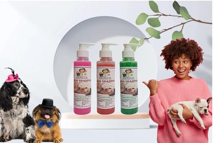 SWACCH Premium Shampoo for Dog (200ML) (Combo Pack of 3) Rose, Jasmine & NEEM ALOVERA
