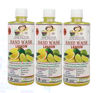 Swacch Hand Wash (500ml) (Pack of 3) Lemon