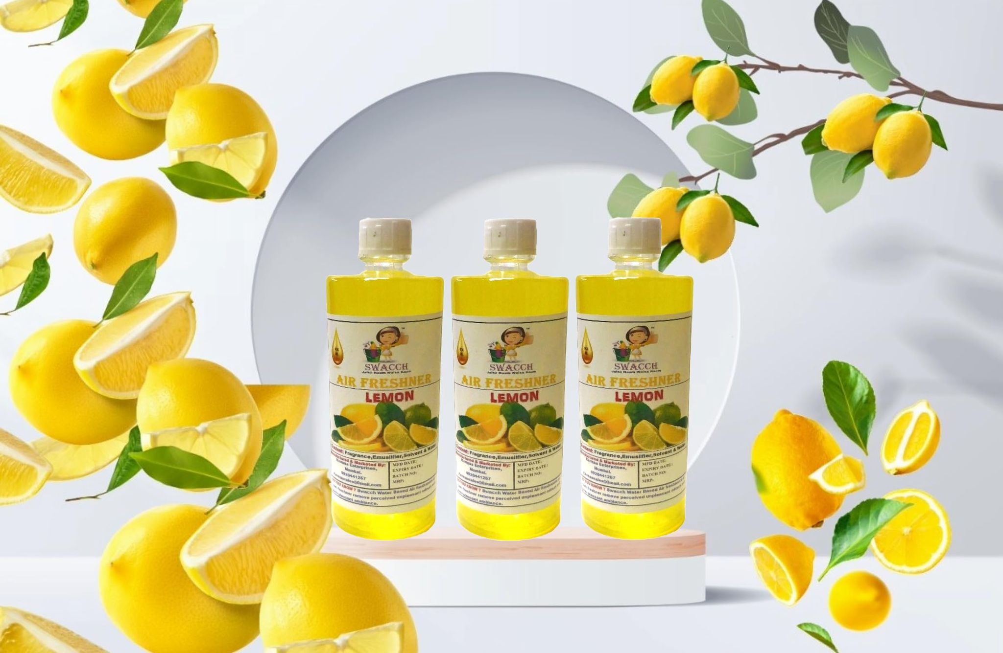 Swacch Air Freshner (500ml) (Pack of 3) Lemon