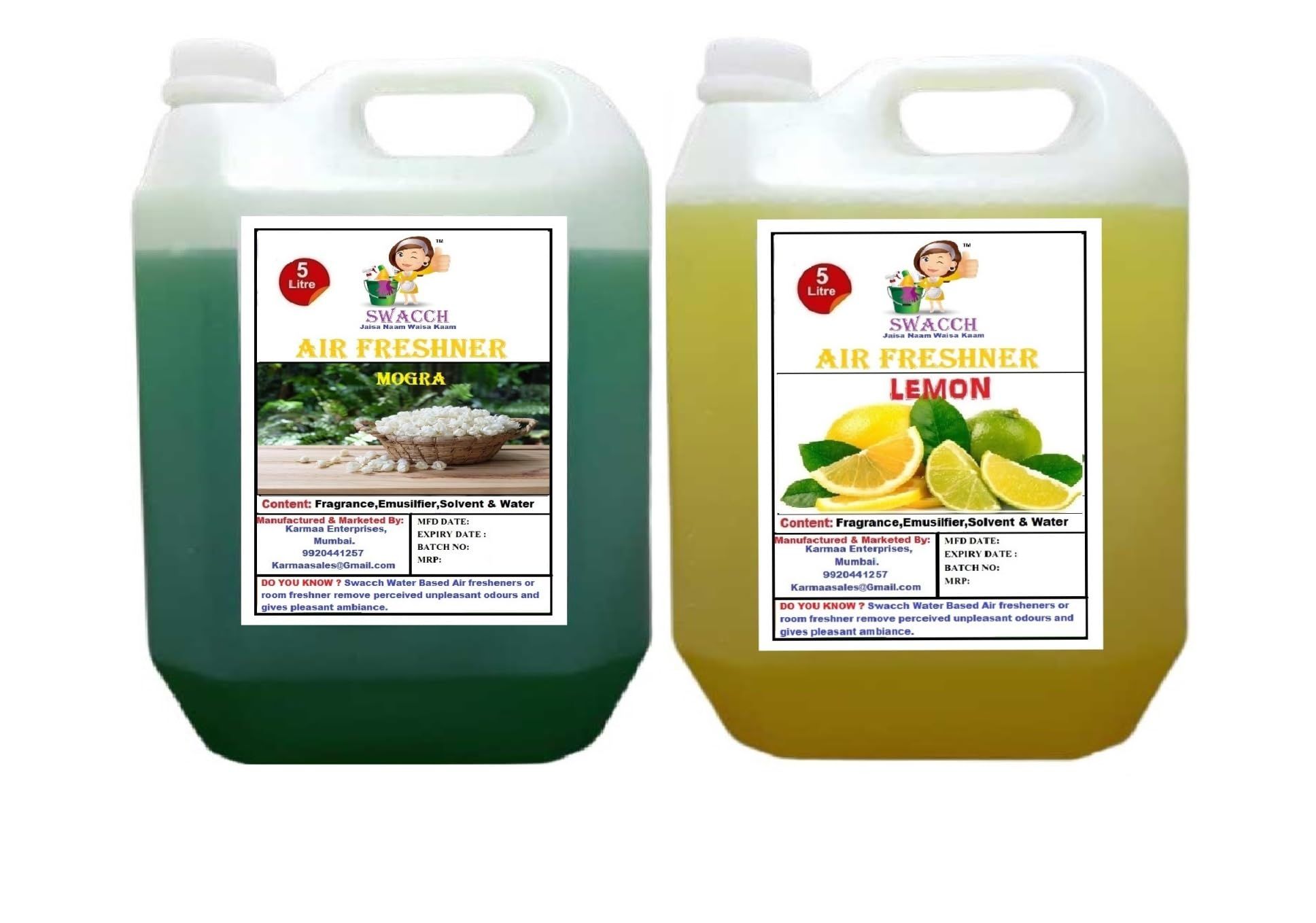 Swacch Air Freshner (5 Litre) (Pack of 2) Mogra & Lemon