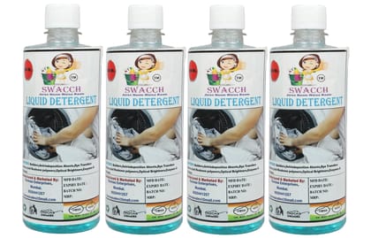 Swacch Liquid Detergent (500ml) (Pack of 4) Mogra Swacch Liquid Detergent (500ml) (Pack of 4) Mogra