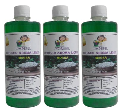 Swacch Diffuser Aroma Liquid (500ml) (Pack of 3) Mogra