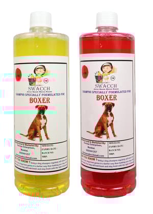 SWACCH Shampoo Specially FORMULATED for Boxer (1 Litre) (Combo Pack of 2) Lemon & Jasmine SWACCH Shampoo Specially FORMULATED for Boxer (1 Litre) (Combo Pack of 2) Lemon & Jasmine