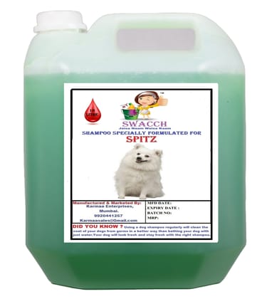 Swacch Shampoo Specially Formulated for Spitz (10 Litre) Neem Alovera