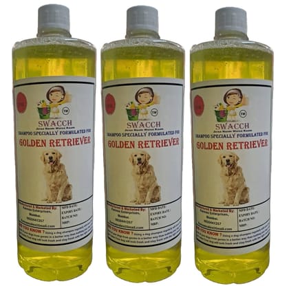 SWACCH Shampoo Specially FORMULATED for Golden Retriever (1 Litre) (Combo Pack of 3) Lemon