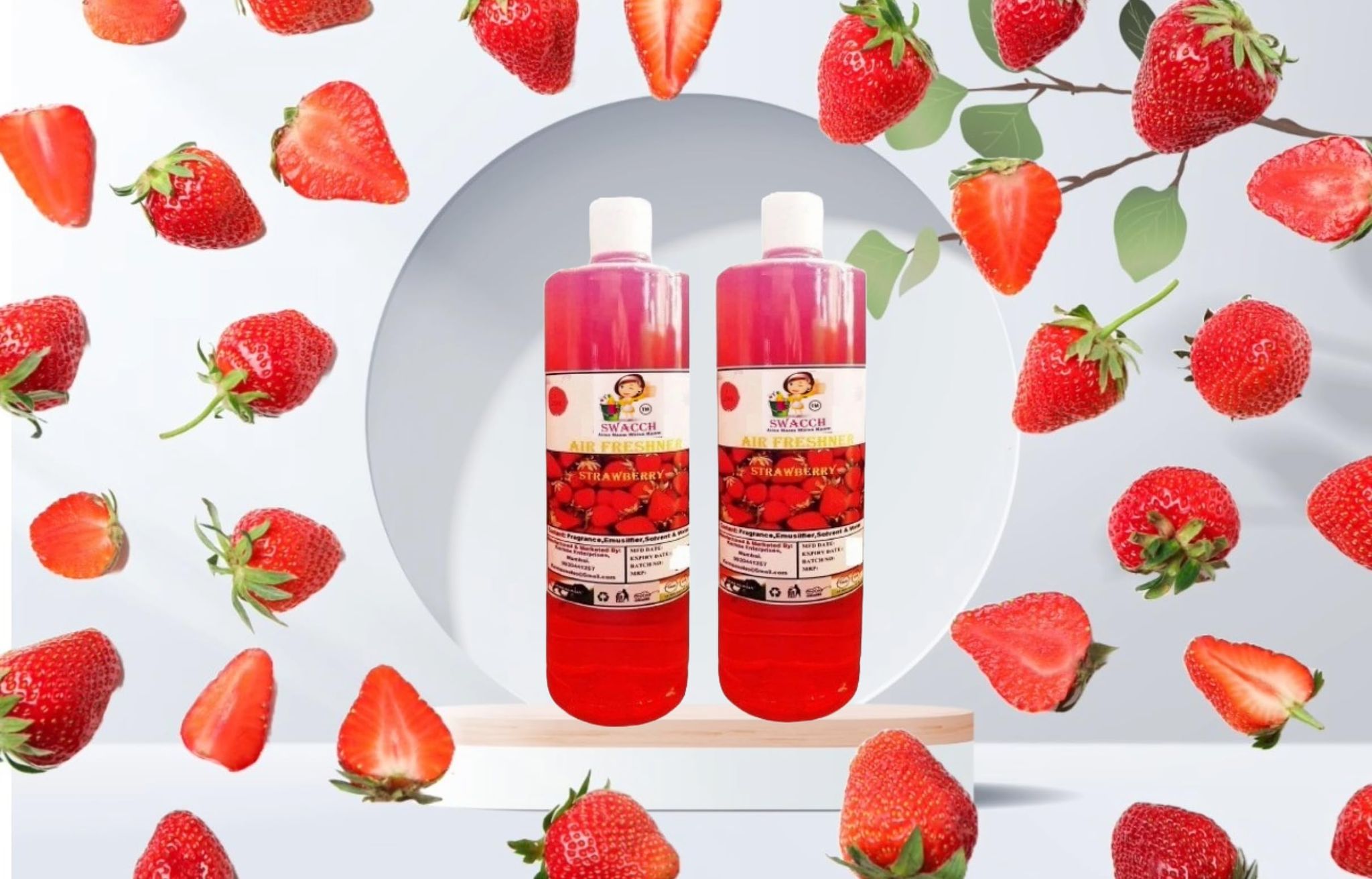 BUY 1 GET 1 FREE AIR FRESHNER (1 Litre) (Pack of 2) Strawberry