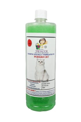SWACCH Shampoo Specially FORMULATED for Persian CAT (1 Litre) NEEM ALOVERA