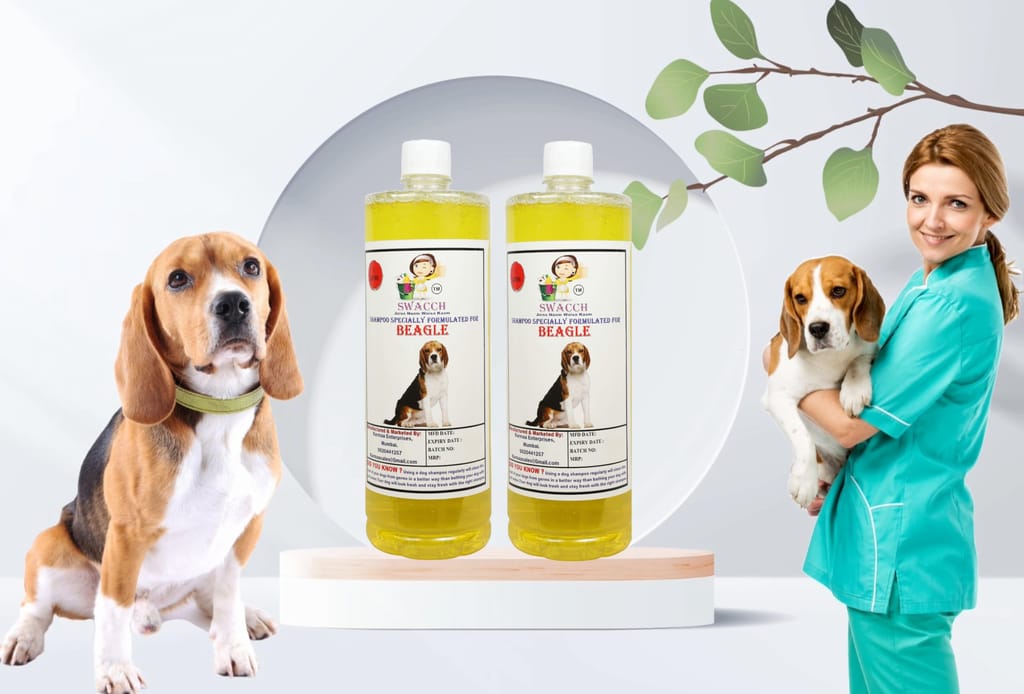 Swacch Shampoo Specially Formulated for Beagle (1 Litre) (Combo Pack of 2) Lemon