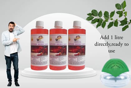 Swacch Diffuser Aroma Liquid (500ml) (Pack of 3) Rose