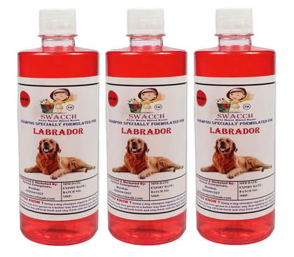 Swacch Shampoo Specially Formulated for Labrador (500ml) (Pack of 3) Strawberry