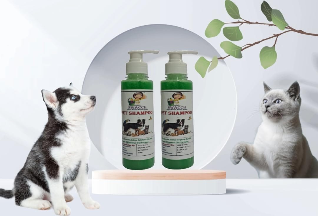 SWACCH Premium Shampoo for PET Shampoo (200ML) (Pack of 2) NEEM ALOVERA