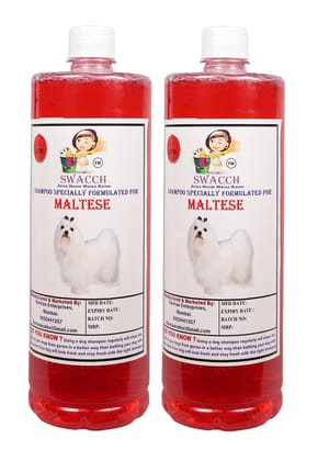 Shampoo Specially Formulated for Maltese (1 Litre) (Combo Pack of 2) Strawberry