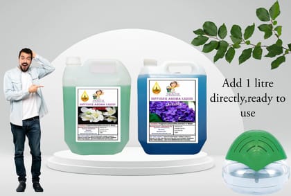 Swacch Diffuser Aroma Liquid (5 Litre) (Pack of 2) Jasmine & Lavender