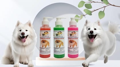 SWACCH Premium Shampoo for Pomeranian (200ML) (Combo Pack of 3) Jasmine, NEEM ALOVERA & Rose