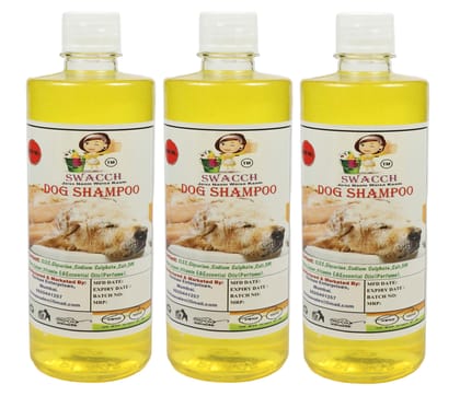 SWACCH Dog Shampoo (500ML) (Combo Pack of 3) Lemon SWACCH Dog Shampoo (500ML) (Combo Pack of 3) Lemon