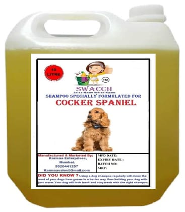 SWACCH Shampoo Specially FORMULATED for Cocker Spaniel (10 Litre) Lemon