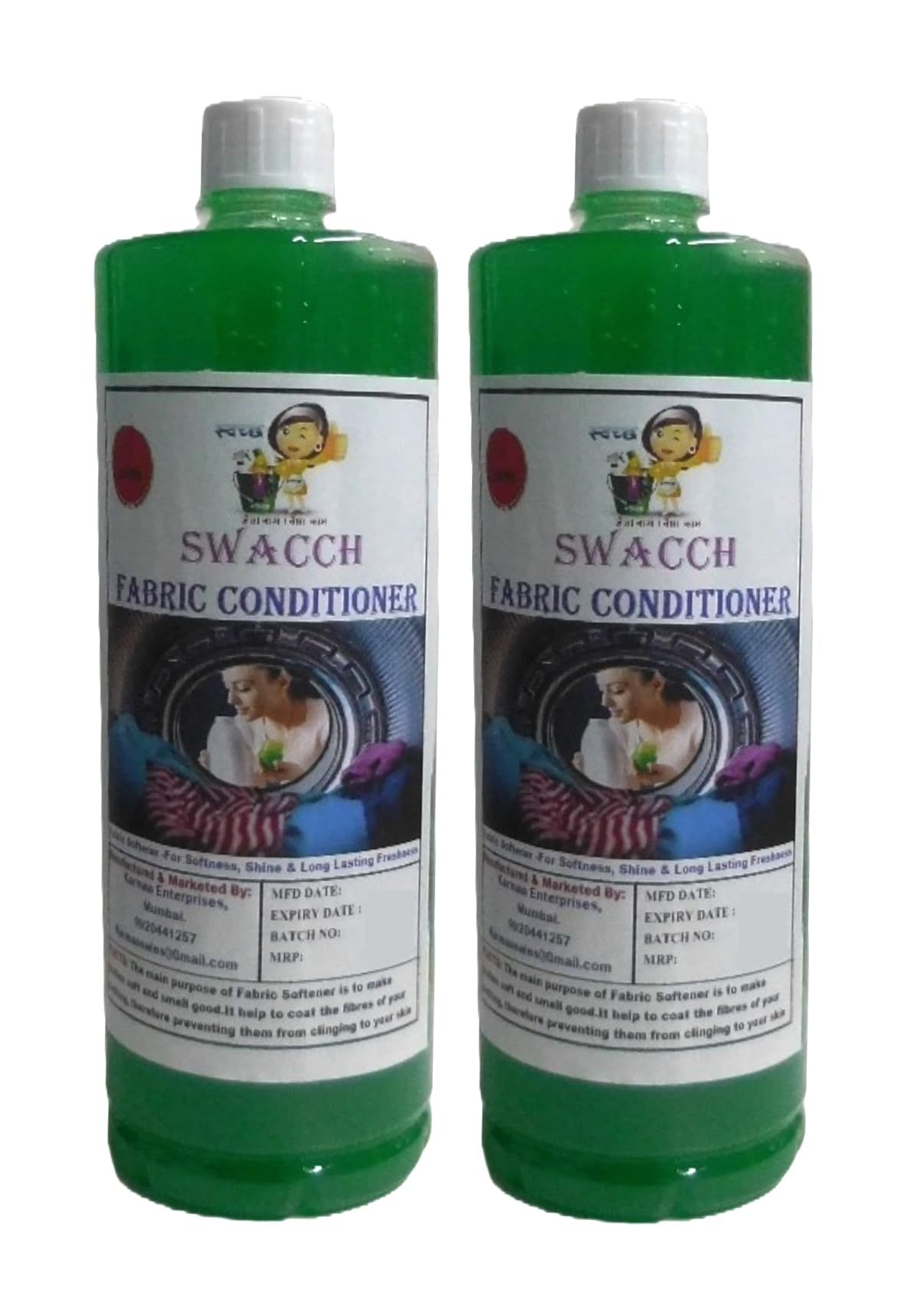 Swacch Fabric Conditioner (1 Litre) (Pack of 2) Mogra