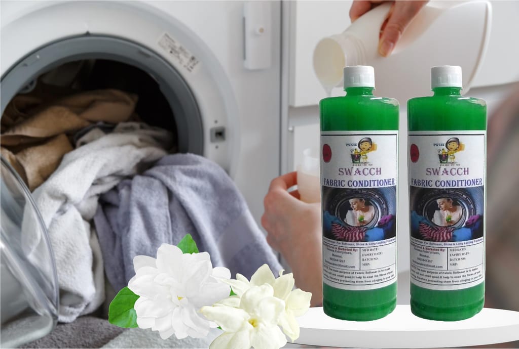 Swacch Fabric Conditioner (1 Litre) (Pack of 2) Jasmine
