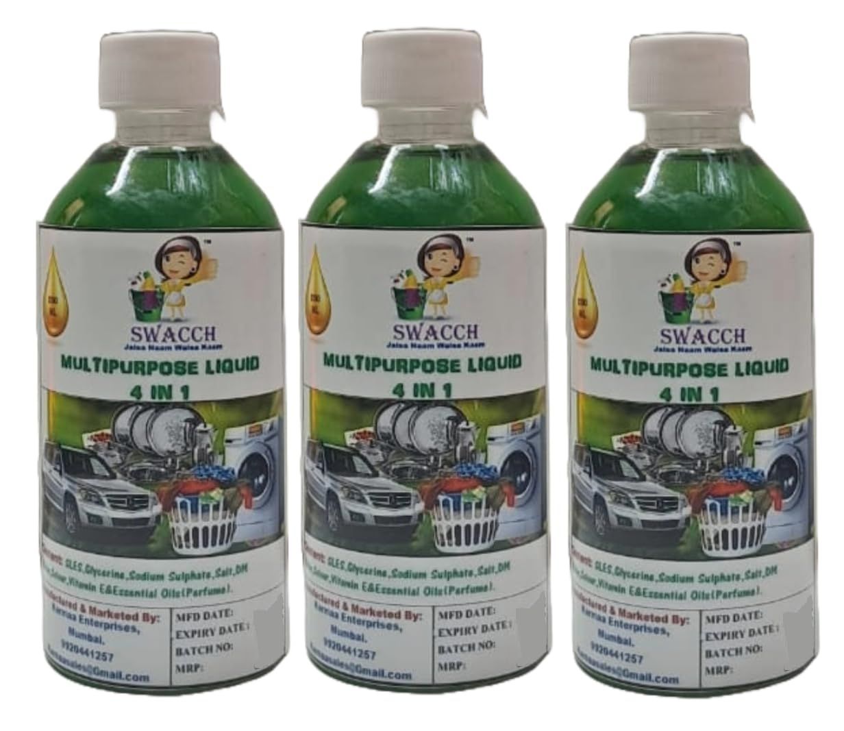 Swacch Multipurpose Liquid (200ml) (Pack of 3)