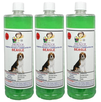 Swacch Shampoo Specially Formulated for Beagle (1 Litre) (Pack of 3) Neem Alovera