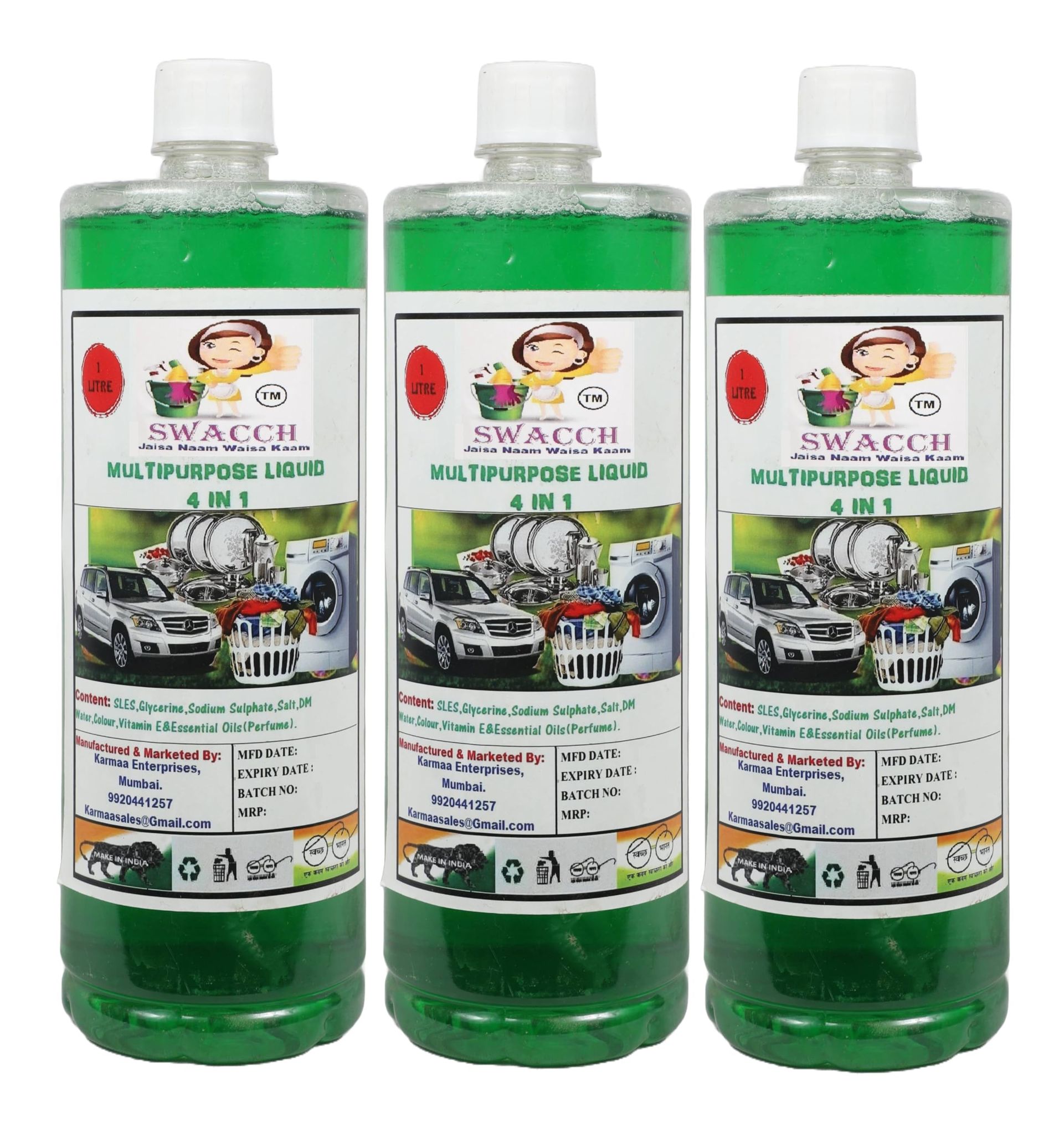 Swacch Multipurpose Liquid 4 IN 1 (3 litre)
