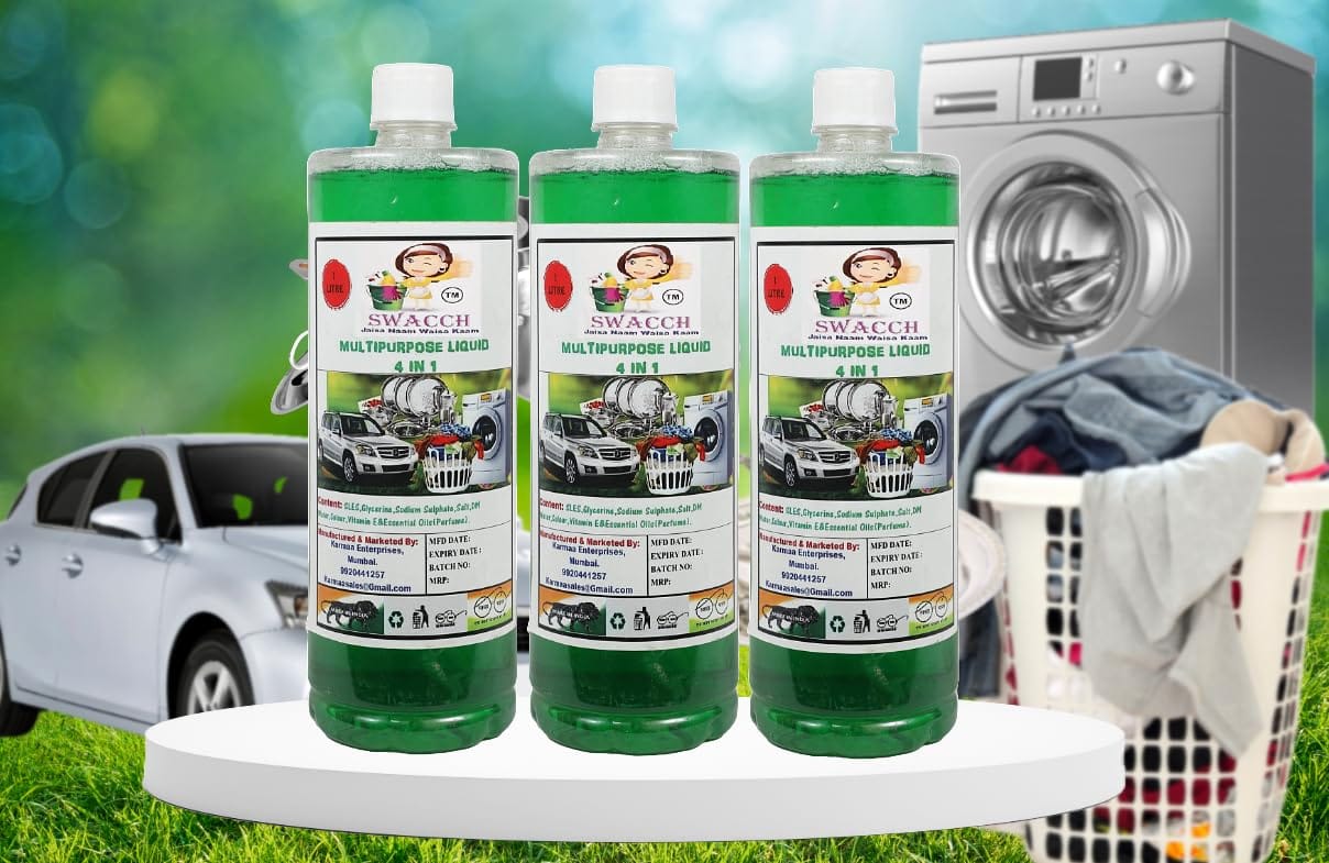 Swacch Multipurpose Liquid 4 IN 1 (1 Litre) (Pack of 3)