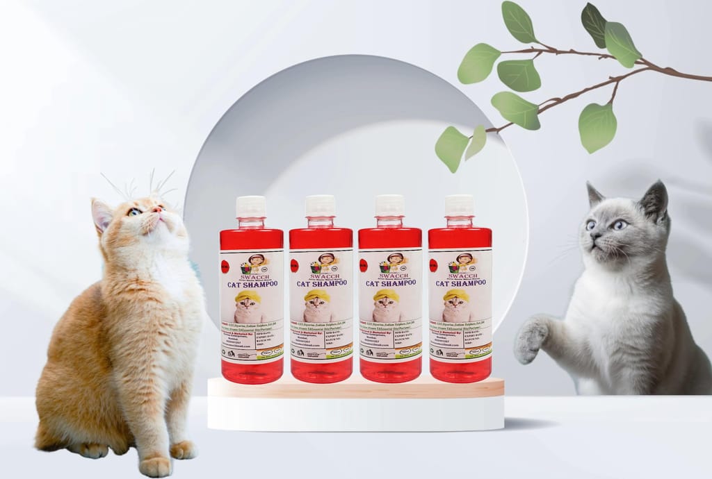 SWACCH CAT Shampoo (500ML) (Combo Pack of 4) Jasmine