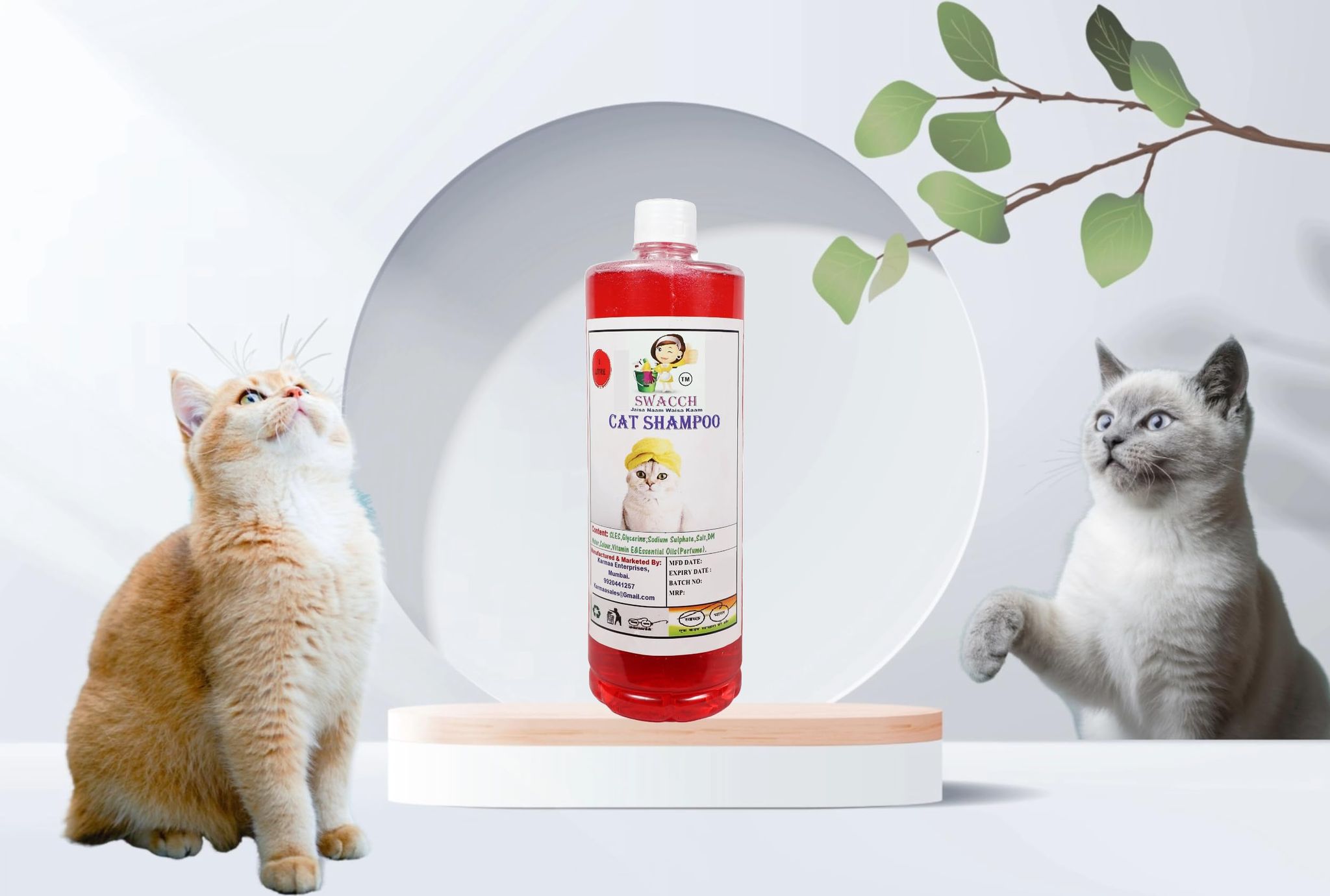 Swacch Cat Shampoo (1 Litre) Strawberry