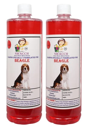 Swacch Shampoo Specially Formulated for Beagle (1 Litre) (Pack of 2) Strawberry