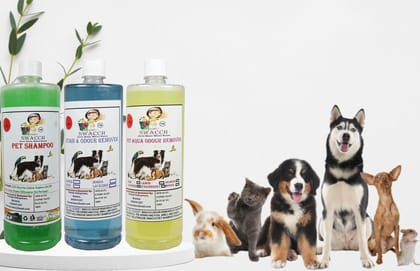 Swacch Shampoo (Neem Alovera) + Deodorizer (Lavender) + Stain Remover (Orange) 1 Litre Each