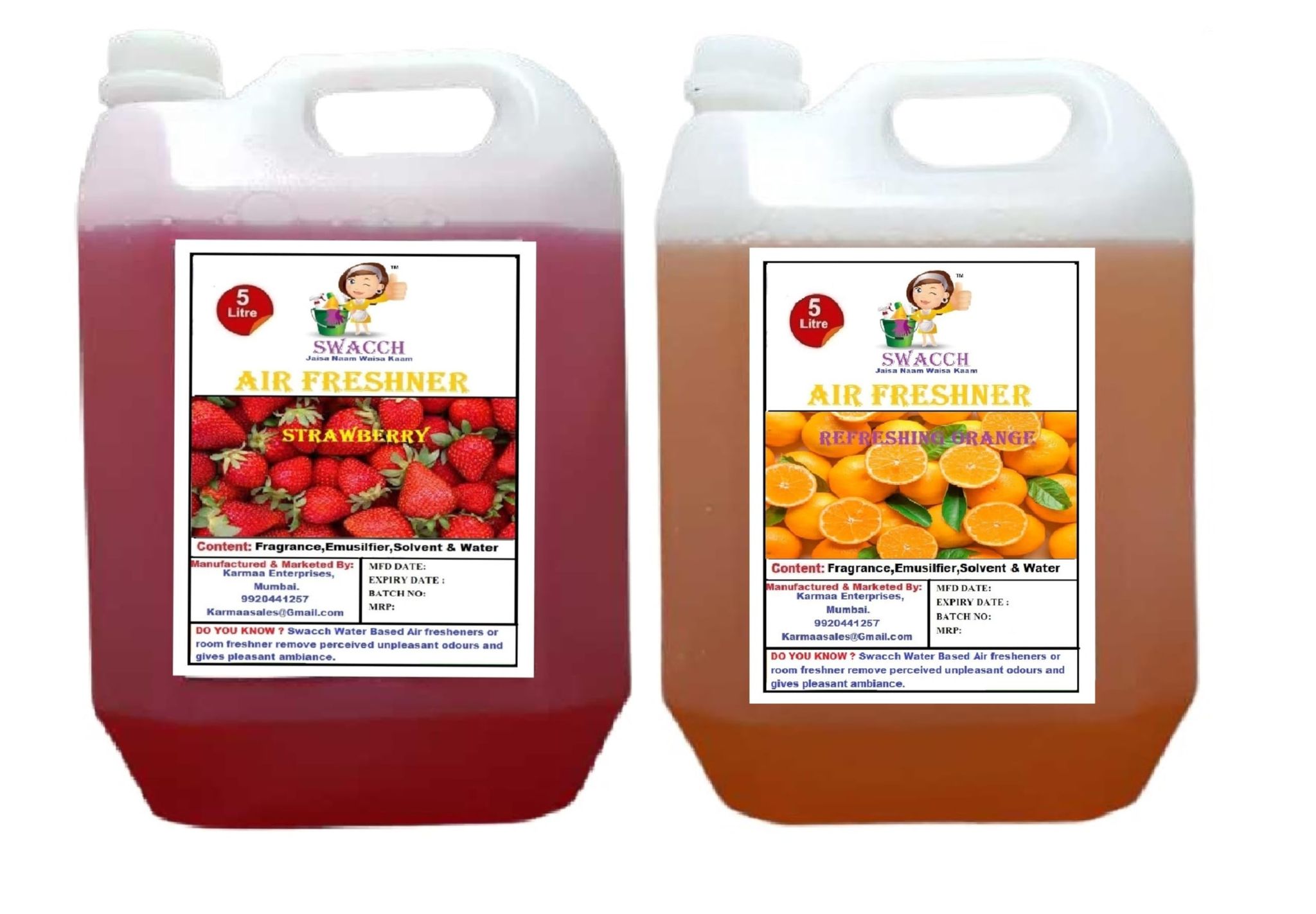 Swacch Air Freshner (5 Litre) (Pack of 2) Strawberry & Orange