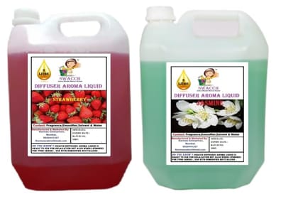 Swacch Diffuser Aroma Liquid (5 Litre) (Pack of 2) Strawberry & Jasmine