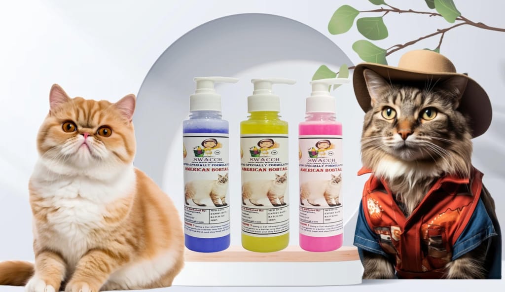 SWACCH Premium Shampoo for American Bobtail (200ML) (Combo Pack of 3) Lavender, Lemon & Rose