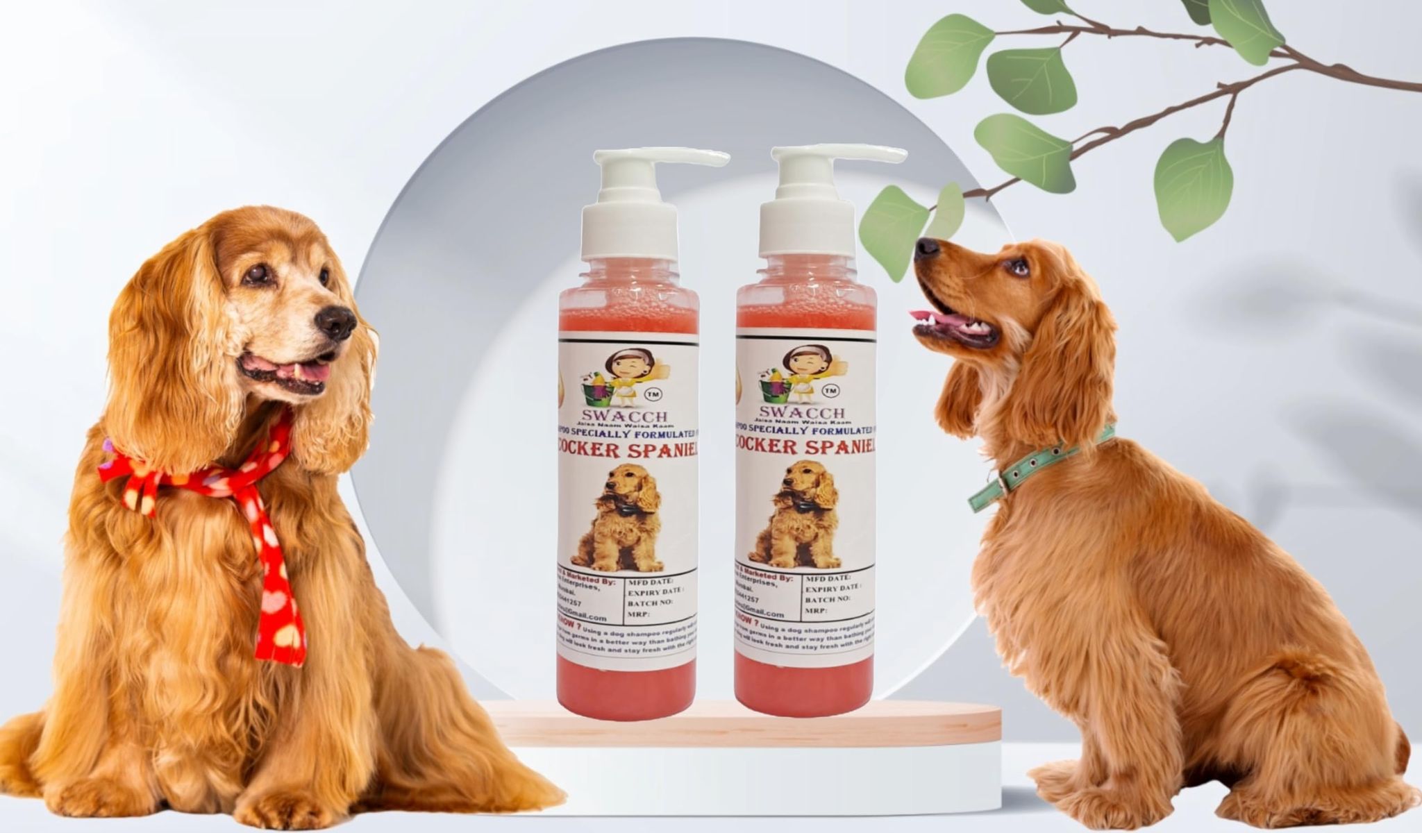 SWACCH Premium Shampoo for Cocker Spaniel (200ML) (Pack of 2) Jasmine